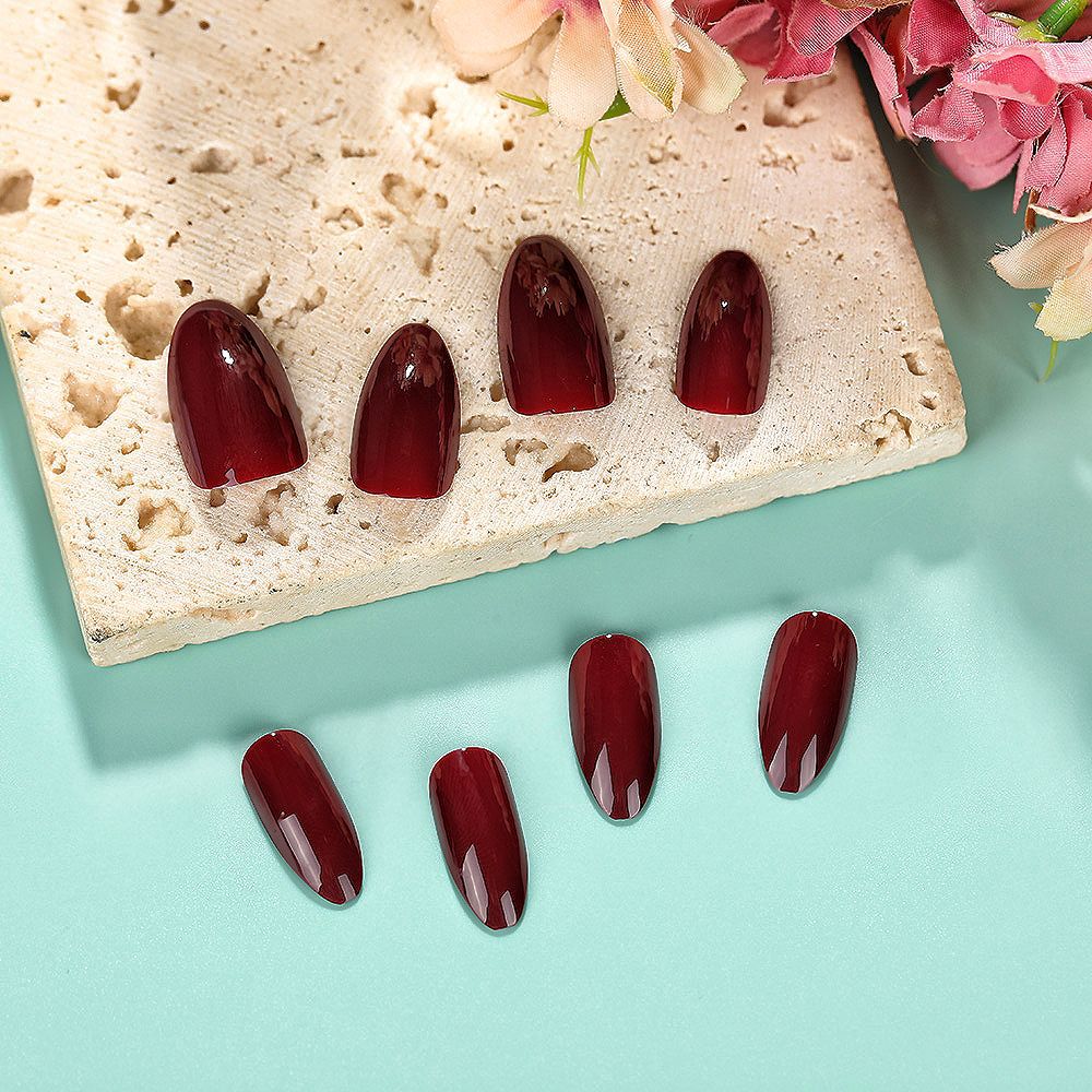 Acrylic nails with elegant almond shape Bowlift