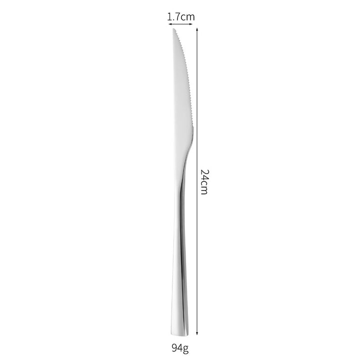 Elegant dessert knife with curved handle Bowlift