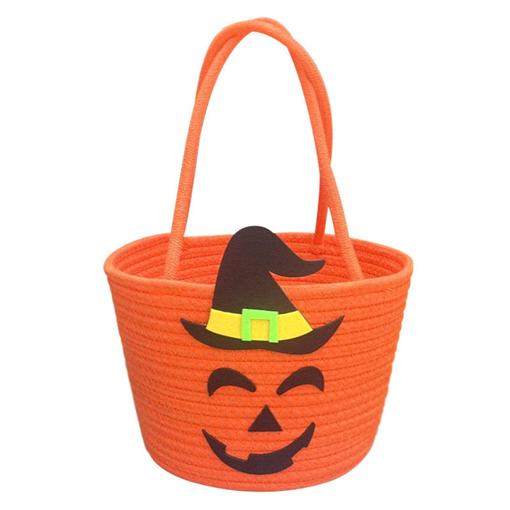 Women Halloween Basket with Wizard Hat Motif Bowlift