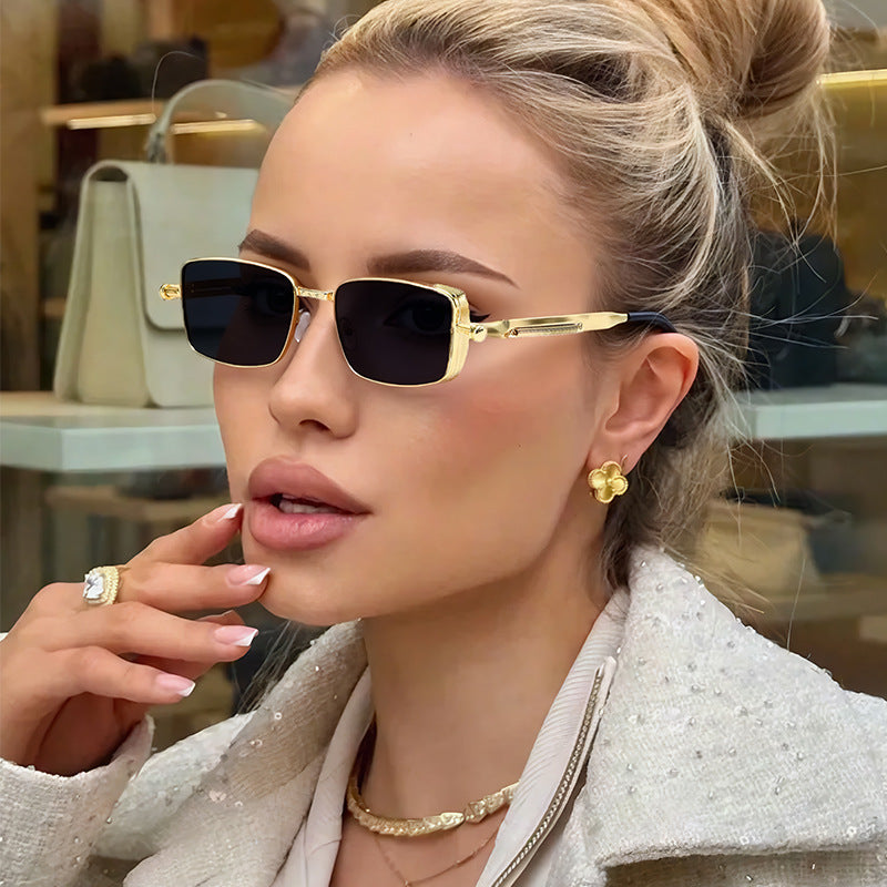 Men's Retro-Inspired Metal Frame Sunglasses Bowlift