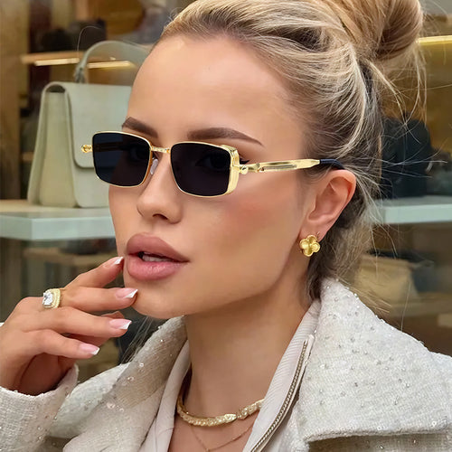 Men's Retro-Inspired Metal Frame Sunglasses Bowlift