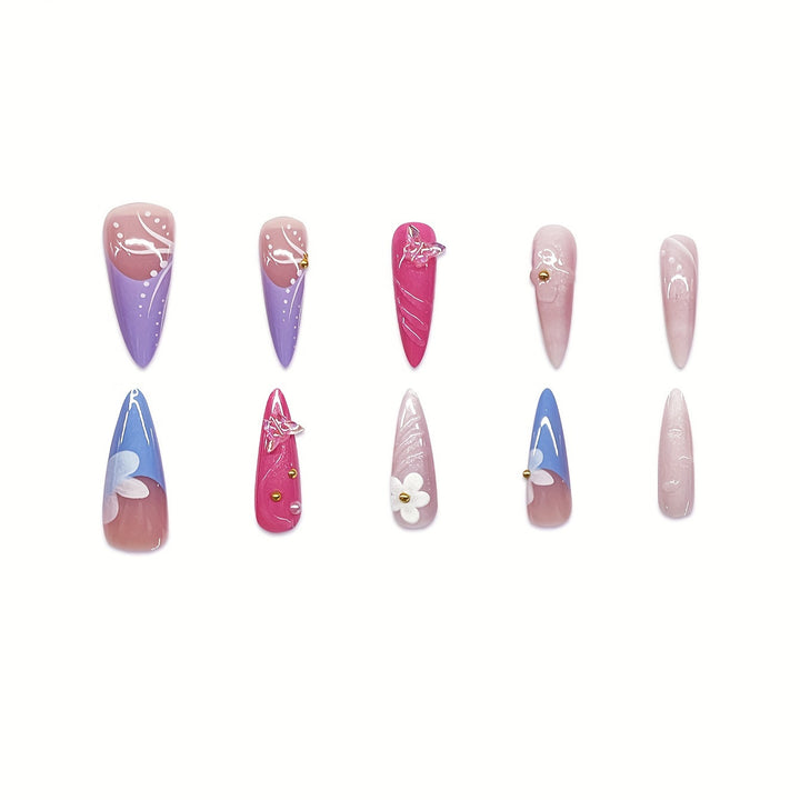 Floral Artistic Nail Extensions Bowlift
