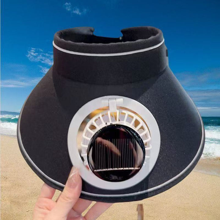 Sport Sun Visor with detachable front fan, adjustable headband and reflective piping Bowlift