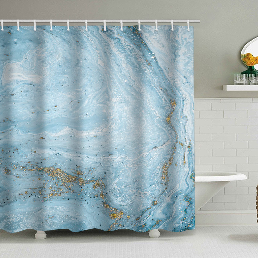 Artistic Marble Design Shower Curtain Bowlift