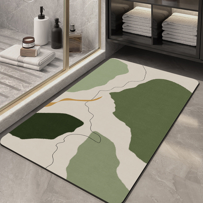 Stylish Geometric Pattern Bath Mat Bowlift
