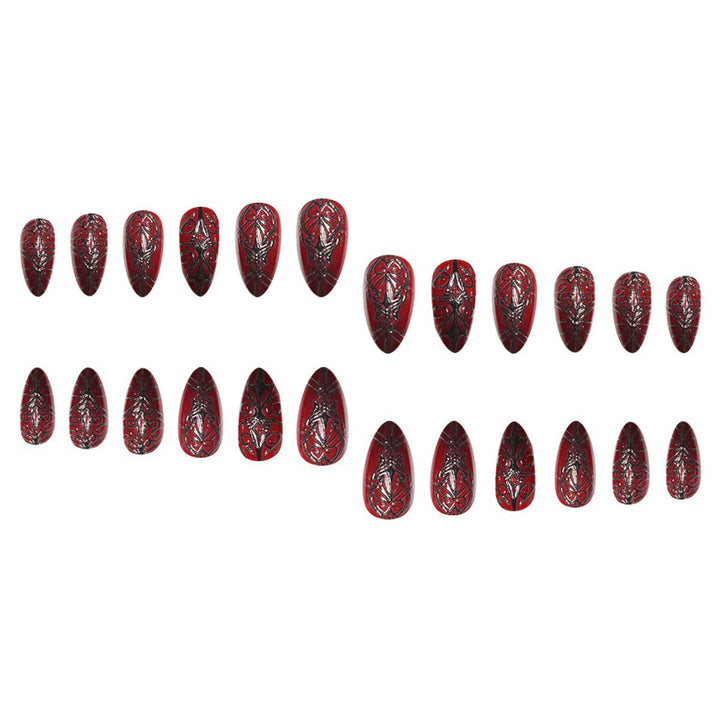 Gothic-Inspired Stiletto Press-On Nail Extensions Bowlift