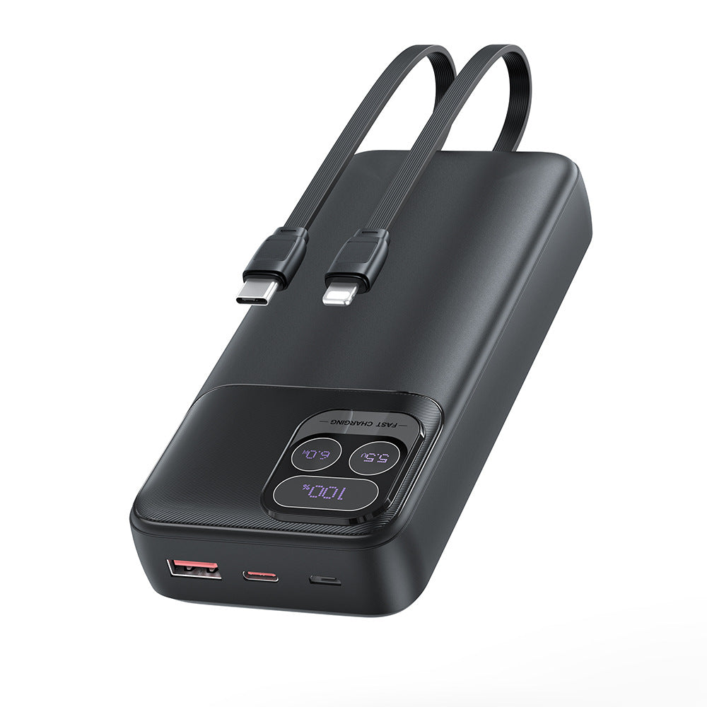 Power bank with dual charging cable and fast charging function Bowlift