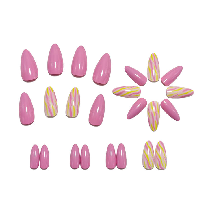 Acrylic nails with Creative Colorful Patterns Bowlift