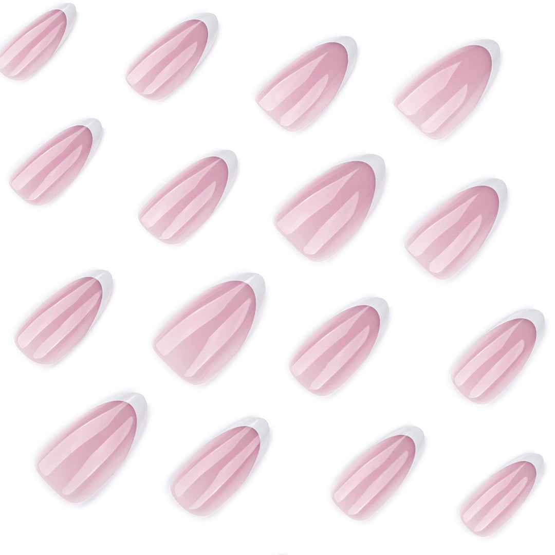 Artful nail extensions with elegant gradient and precise French tip Bowlift