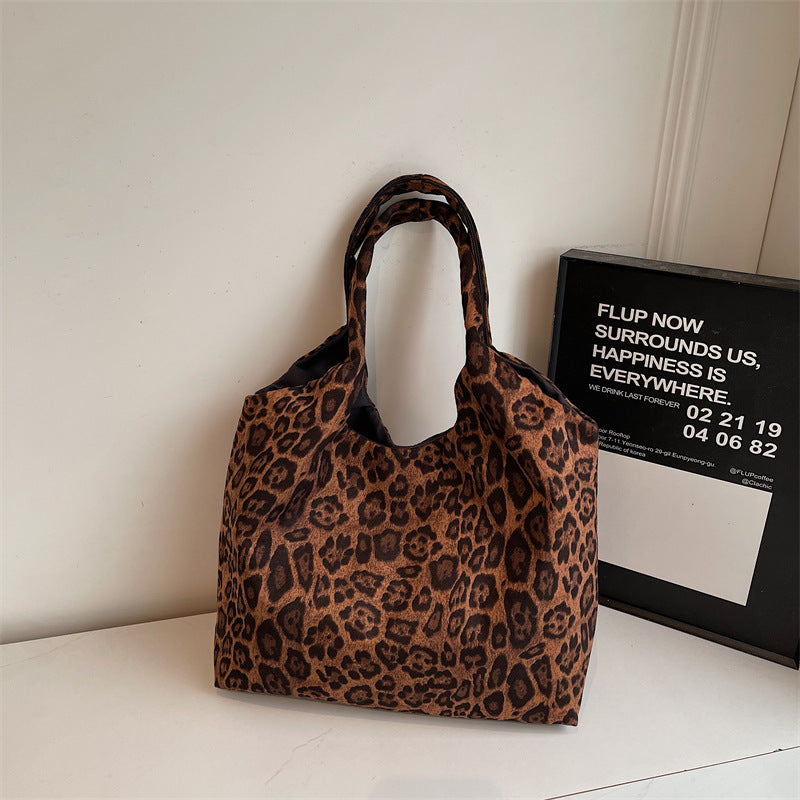 Fashionable Leopard Print Tote Bag Bowlift