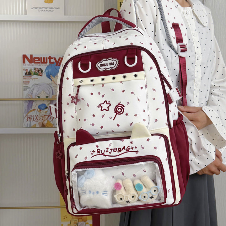 Decorative Plush Cartoon-Themed Backpack Bowlift