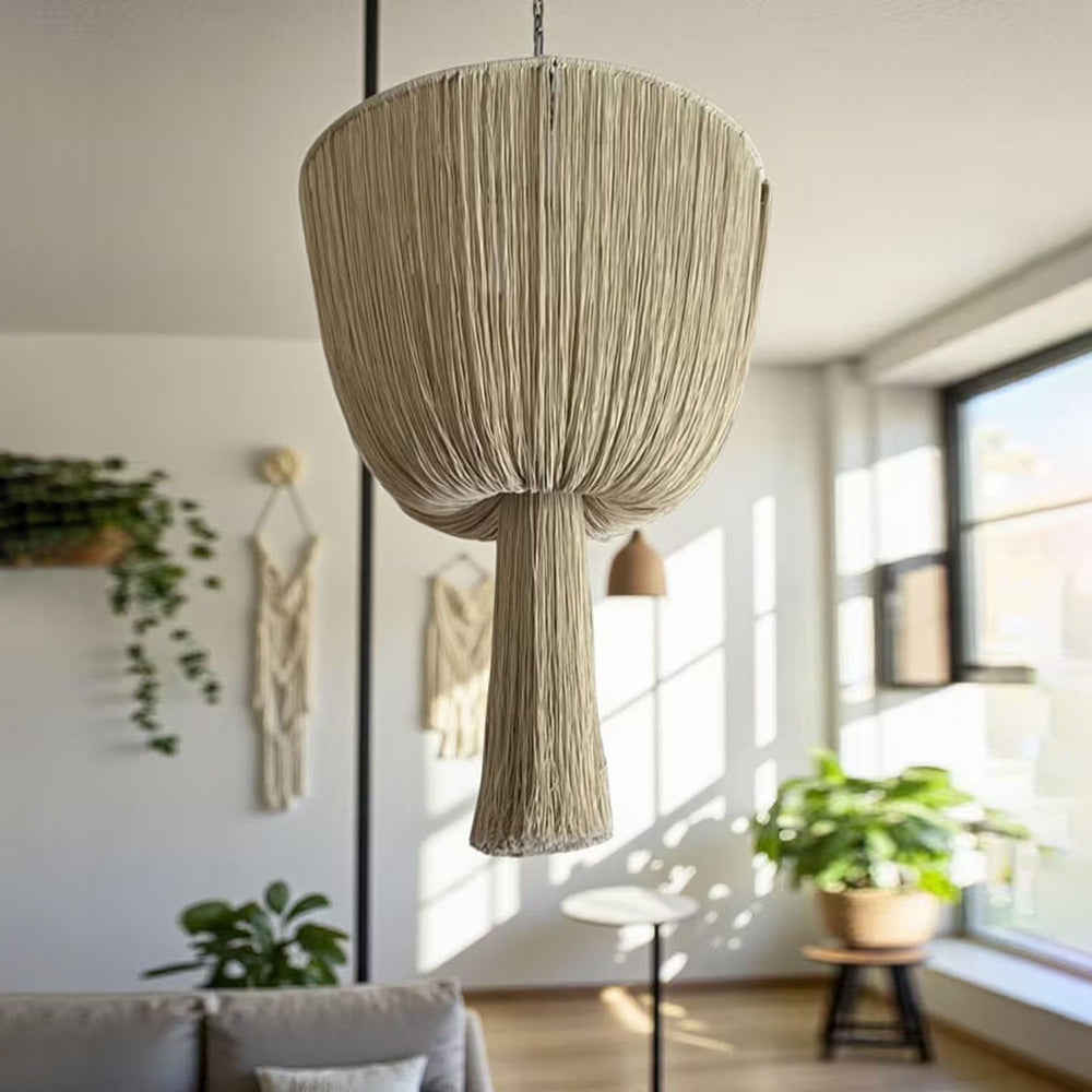 Handwoven Macramé Pendant Lamp
