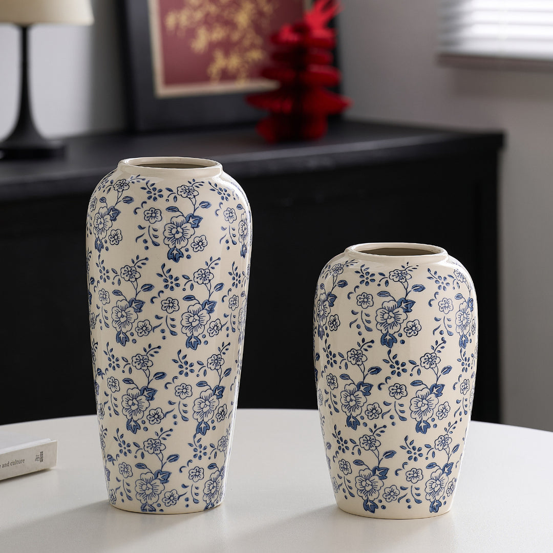 Decorative ceramic vase with floral pattern Bowlift