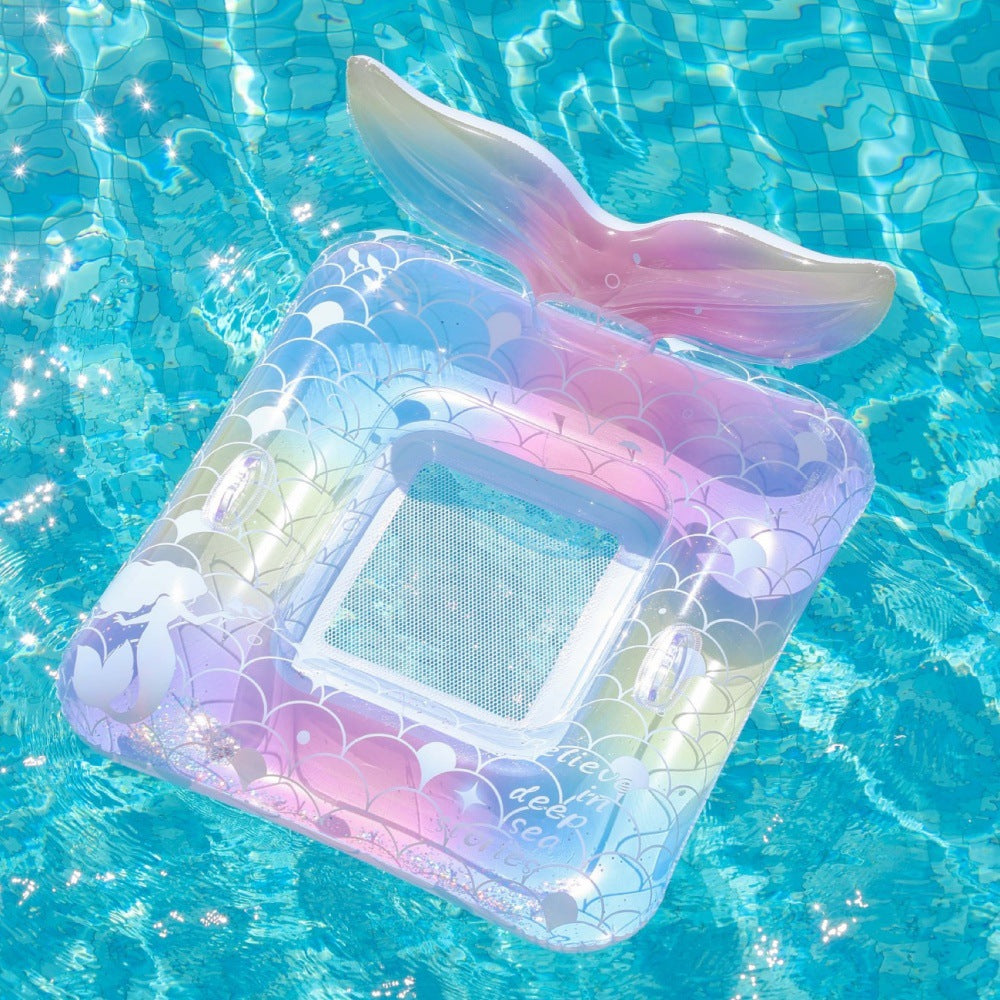 Inflatable Pool Lounger with Sun Canopy Bowlift