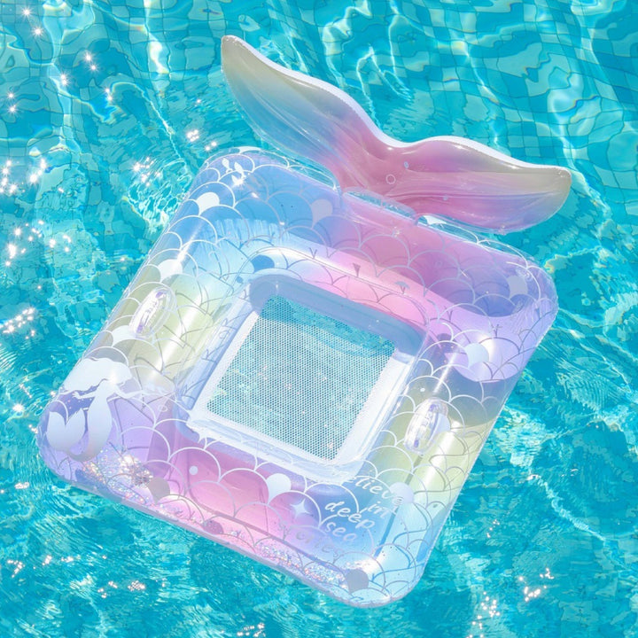 Inflatable Pool Lounger with Sun Canopy Bowlift