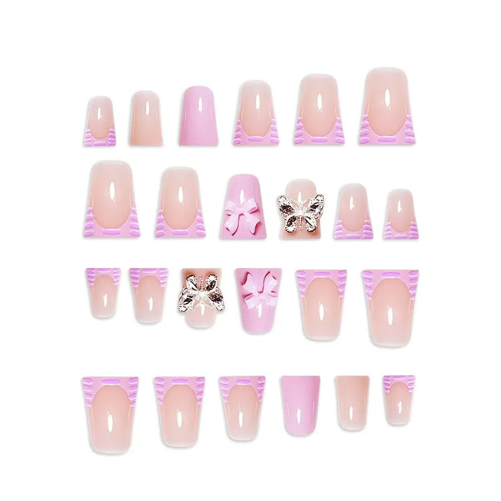 3D Floral Press-On Nail Art Set Bowlift