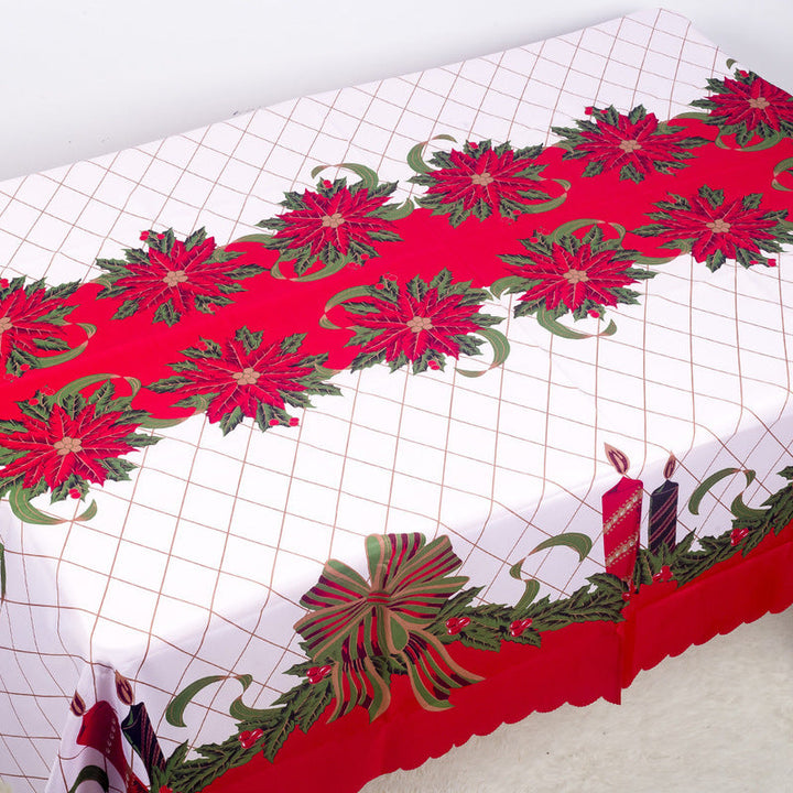 BowLift | Christmas Decorations Christmas Polyester Printed Tablecloth Christmas Tablecloth