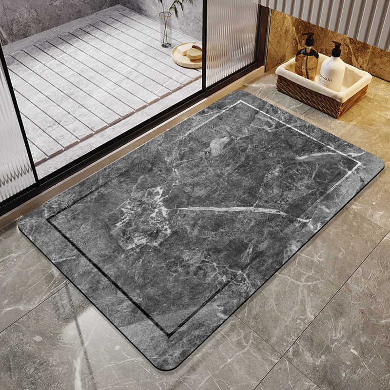 Floral Design Absorbent Bathroom Mat Bowlift