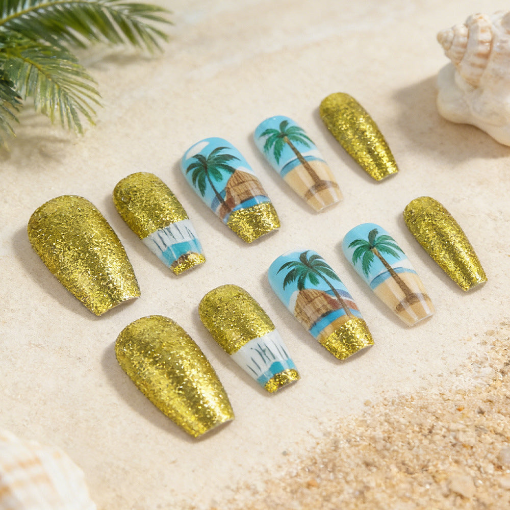 Tropical Paradise Press-On Nail Art Set Bowlift