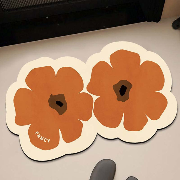 Floral Patterned Bath Mat