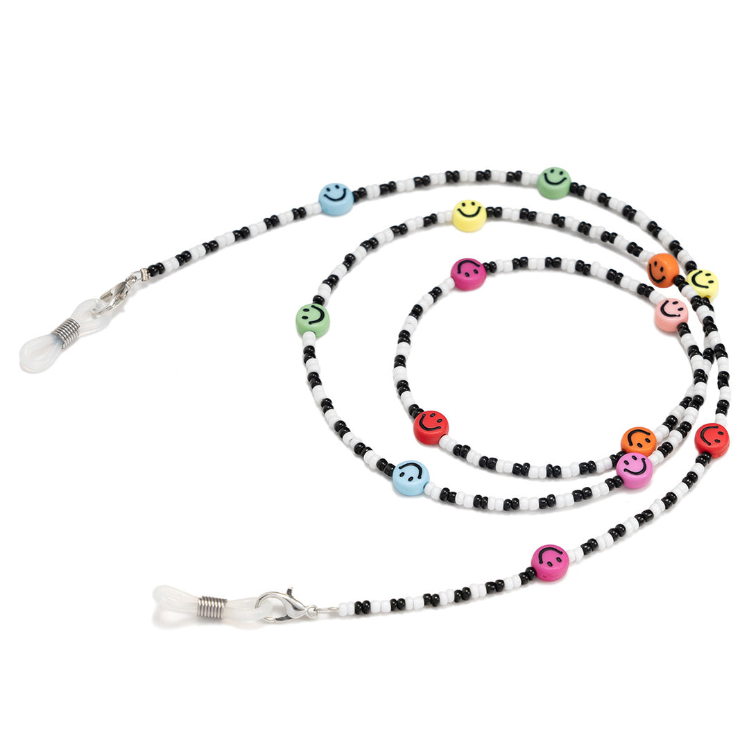 Colorful Smiley Beaded Eyewear Chain Bowlift