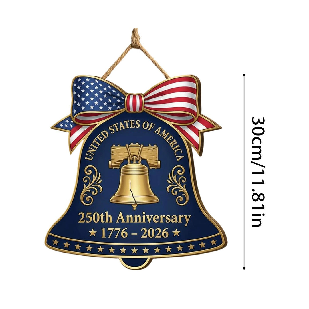 Unisex nan patriotic anniversary commemorative circular resin wall plaque with high-relief eagle Liberty Bell and Statue of Liberty personalization Bowlift