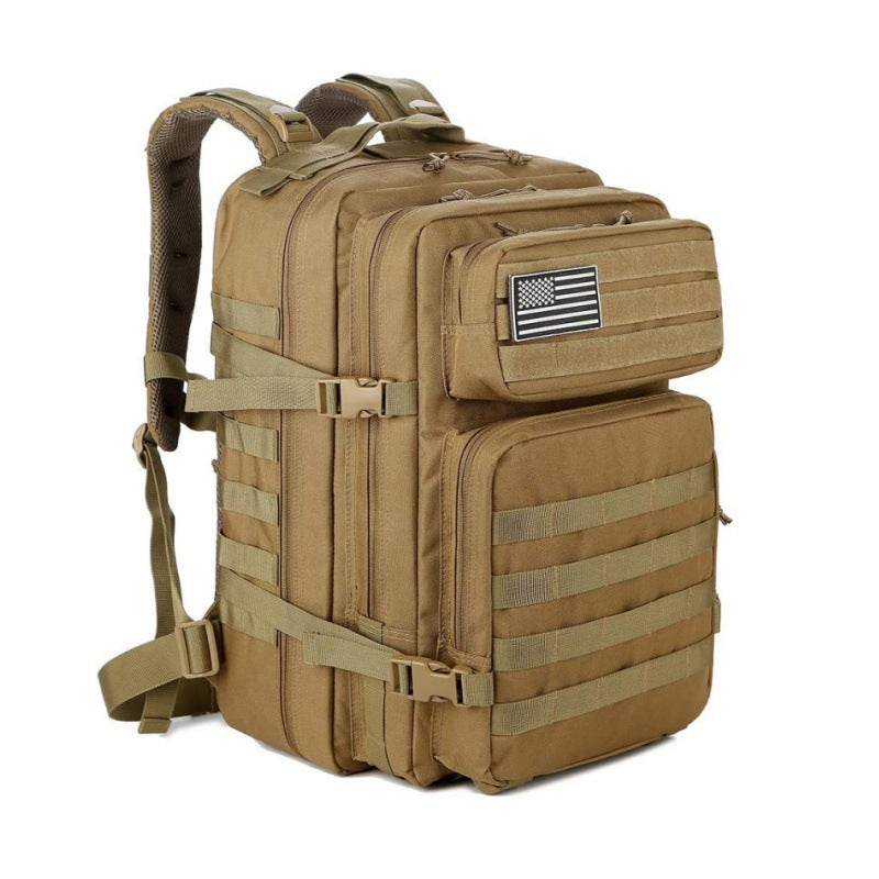 Tactical Backpack with Modular Compartment System and Reinforced Carry Handle Bowlift