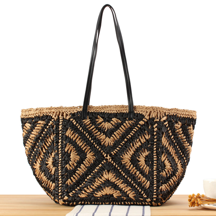 Designer basket bag with elegant leather handles Bowlift