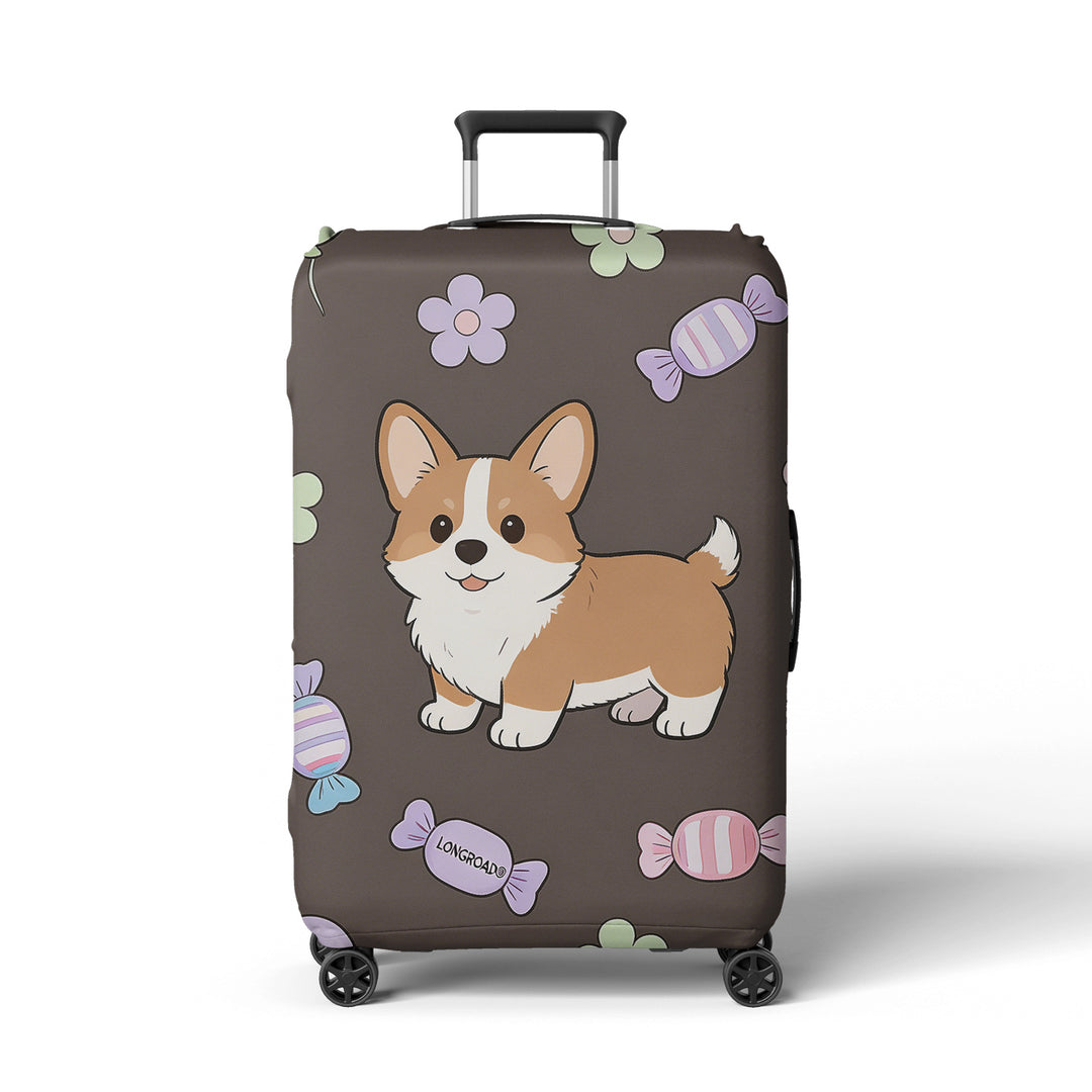 Women's luggage cover with cute Corgi design Bowlift