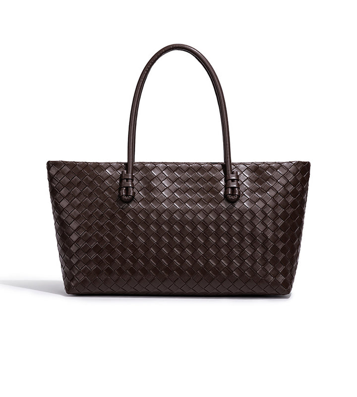 Woven Leather Tote Bag Bowlift