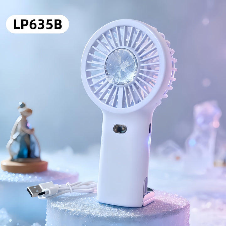 Ladies Portable Mini Hand Fan with USB Charging Function and Ergonomic Design Bowlift