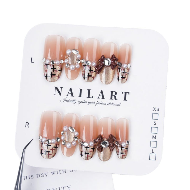 Decorative Press-On Nail Art Set Bowlift 1787395120