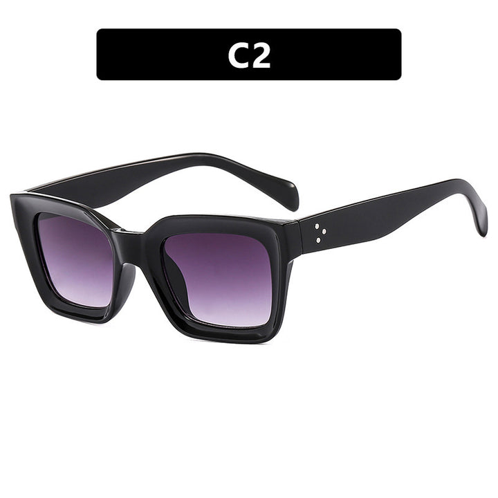 Women's fashionable square sunglasses with narrow frame Bowlift
