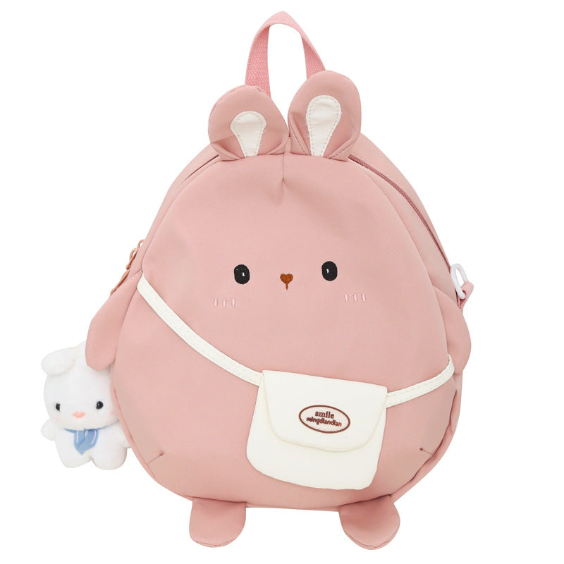 Adorable Plush Bunny School Backpack Bowlift