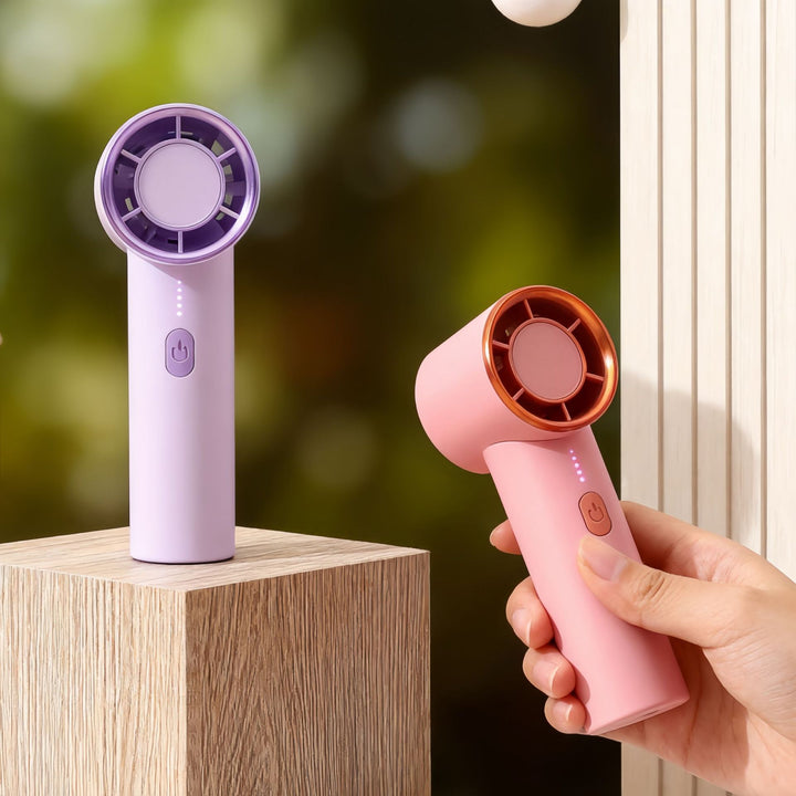 Women's Portable Handheld Fan with USB Charging Function and Flexible Design Bowlift