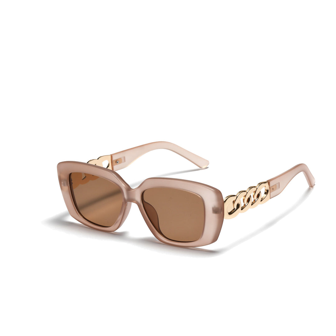 Ladies elegant square sunglasses with gold embellished frame Bowlift