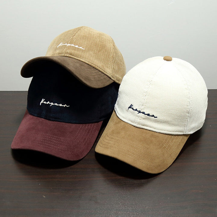 Men's Textured Corduroy Baseball Cap Bowlift