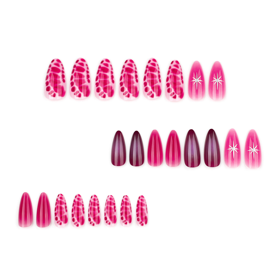 Artistic stiletto nails with elegant gradient and delicate accents Bowlift