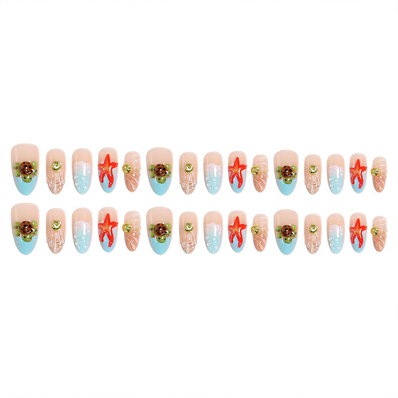 Artificial nails with maritime motifs Bowlift