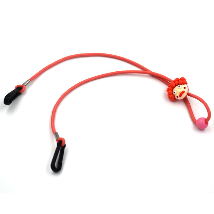 Adjustable Eyewear Retainer with Decorative Bead Bowlift