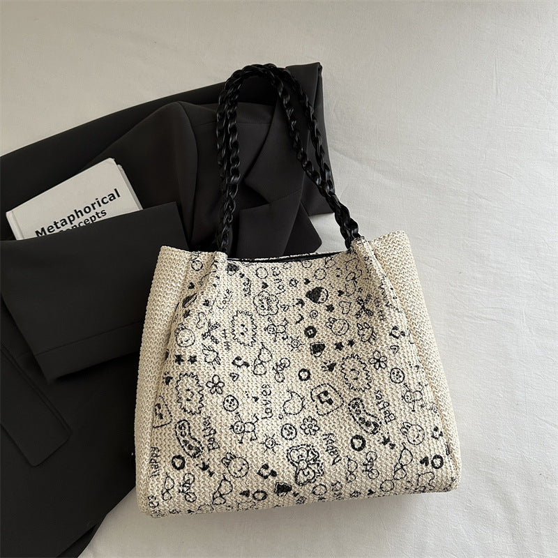 Chic Woven Tote Bag Bowlift