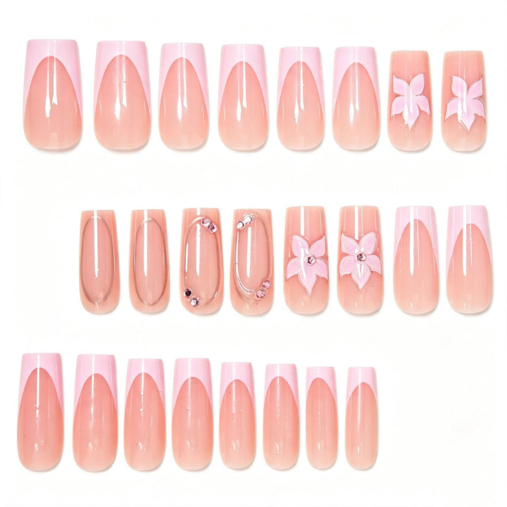 Elegant Floral Nail Art Set Bowlift