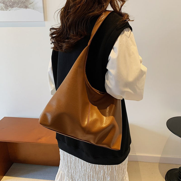 Contemporary Leather Shoulder Bag Bowlift