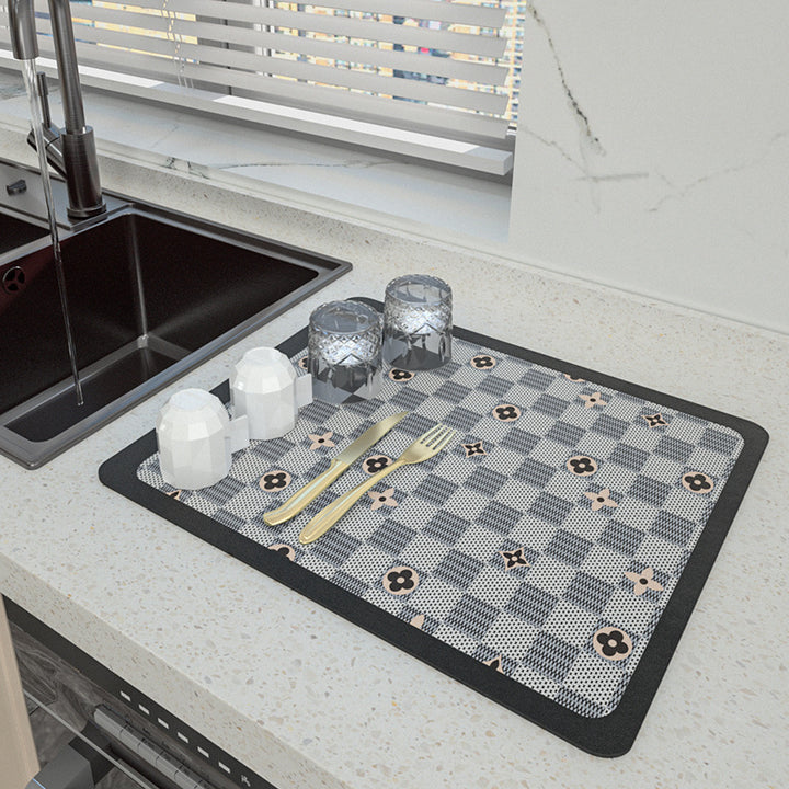 Hexagonal Design Kitchen Drying Mat