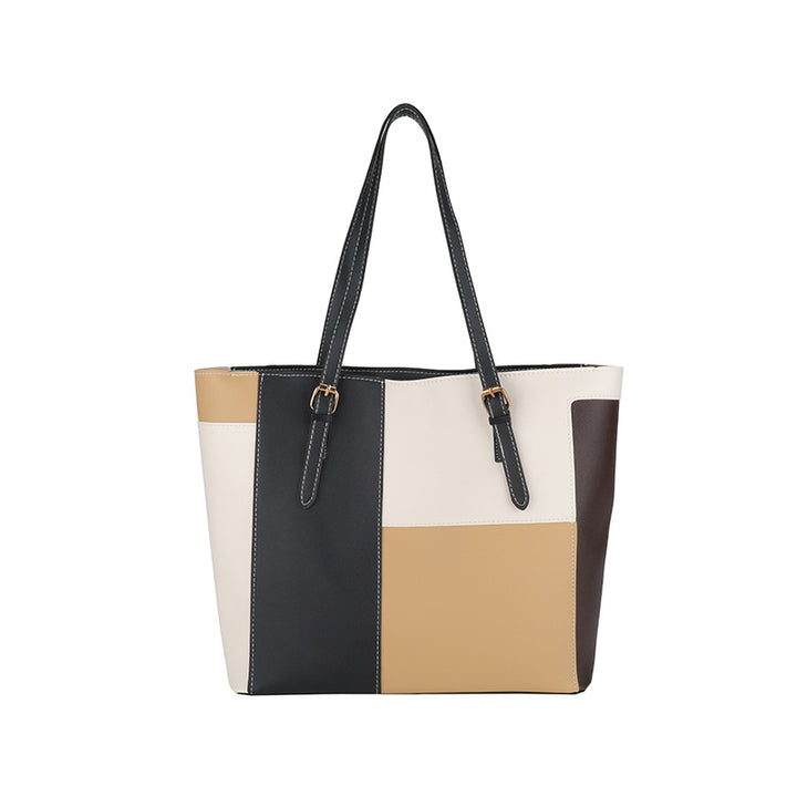 Stylish Color Block Tote Bag Bowlift
