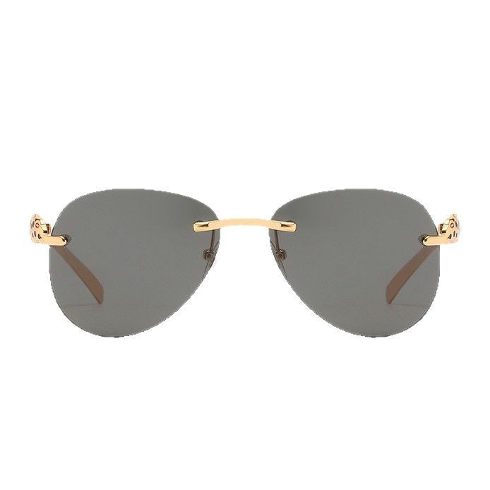 Ladies elegant pilot sunglasses with luxurious gold frame and protective lenses Bowlift