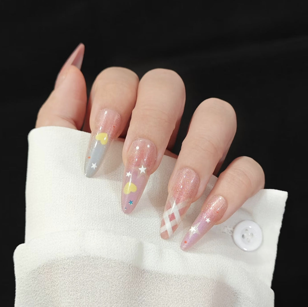 Artistic Themed Press-On Nails Bowlift