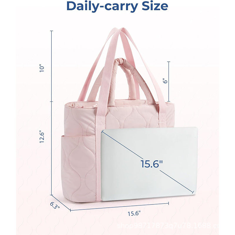 Padded tote bag with practical outer pockets Bowlift