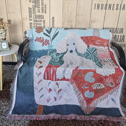 Artistic Pet-Themed Throw Blanket