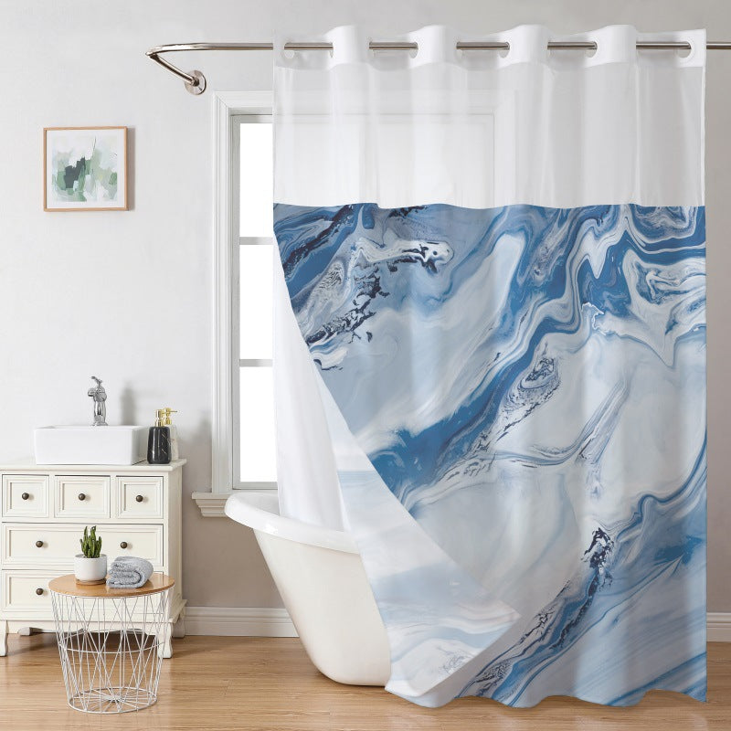 Luxury Marble Design Shower Curtain Bowlift